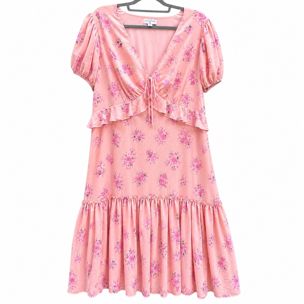 LoveShackFancy x Target Womens 18W Dress Pink Floral Cottagecore Coquette Party
